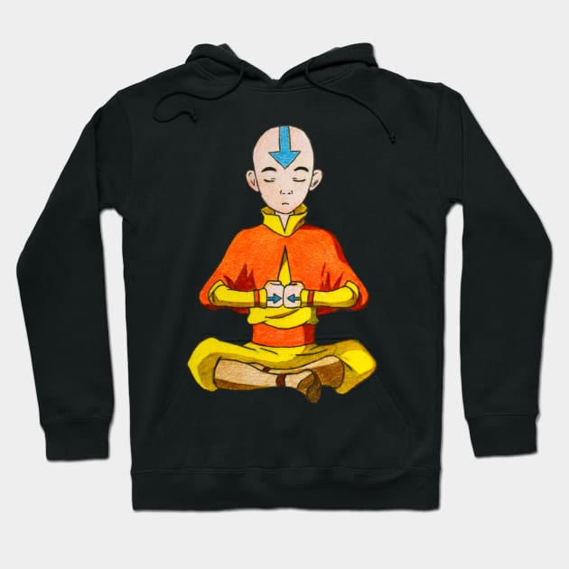 Aang Meditating Hoodie by tabslabred